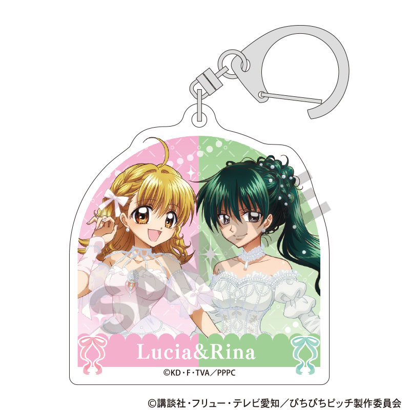 ぴちぴちピッチ トレーディングアクリルキーホルダー パールドレス 9個