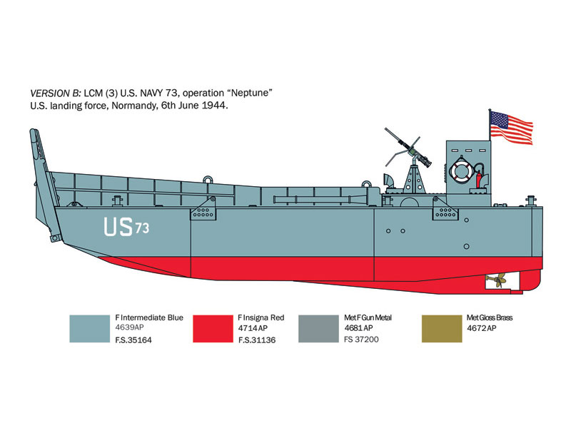 1/35 LCM 3 上陸用舟艇 プラモデル[イタレリ]《発売済・在庫品》