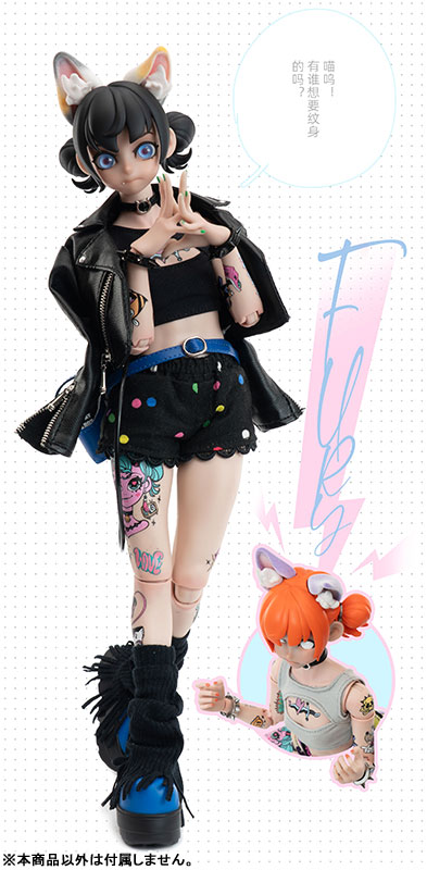 GOOD MORNING FRIENDシリーズ ニャータトゥー 1/6スケール可動フィギュア(ブラック)