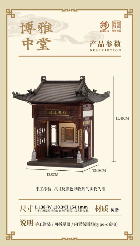 博雅中堂(はくがちゅうどう) 1/64スケールミニチュア