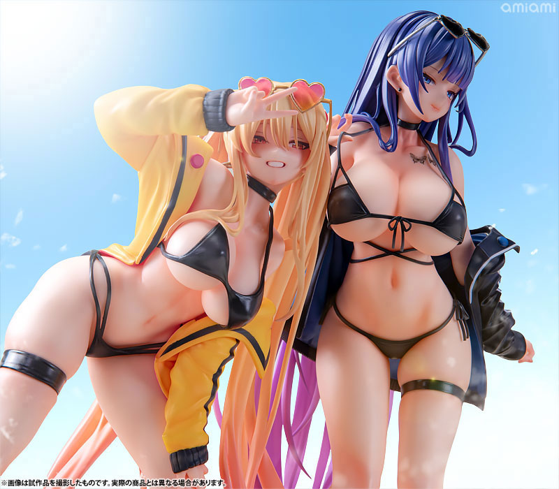 【ポイント20倍】【あみあみ限定特典】ユナ＆サユリ 専用台座付き2体セット Illustration by Biya ＆ K Pring 1/6 完成品フィギュア