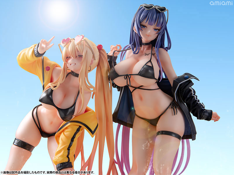 【ポイント20倍】【あみあみ限定特典】ユナ＆サユリ 専用台座付き2体セット Illustration by Biya ＆ K Pring 1/6 完成品フィギュア