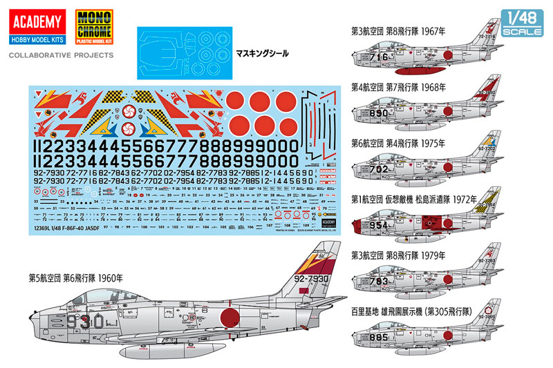 1/48 航空自衛隊 F-86F-40 セイバー プラモデル[モノクローム]《在庫切れ》