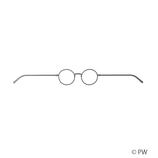 エッチングラウンドメガネ シルバー (ドール用)