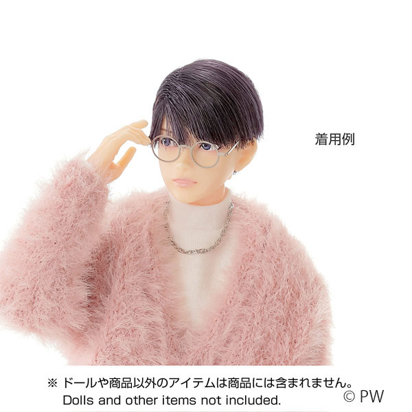 エッチングラウンドメガネ シルバー (ドール用)