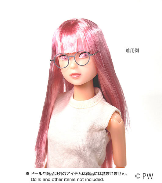 エッチングラウンドメガネ シルバー (ドール用)