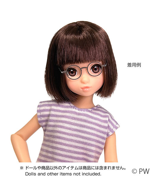 エッチングラウンドメガネ シルバー (ドール用)