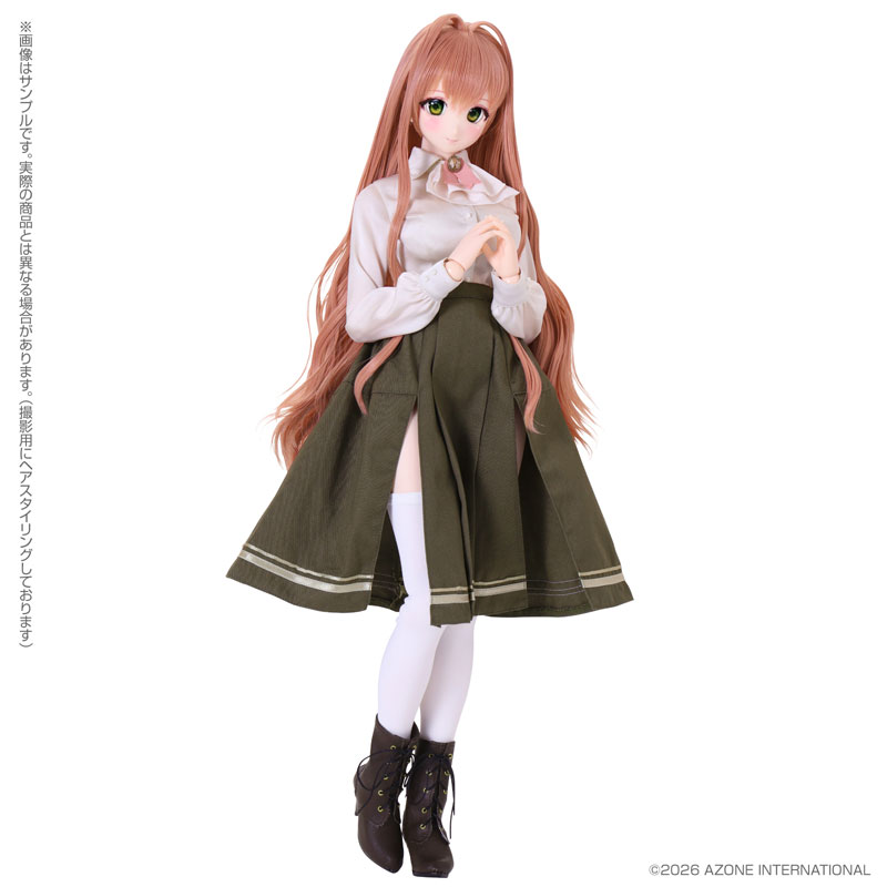 ユリヤ Classic olive ver ドール 全身 正面 アプリコットピンクヘア
