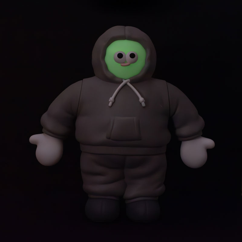 #2 スウェットを着たソフビのトモダチ！(グレー・キャップ)