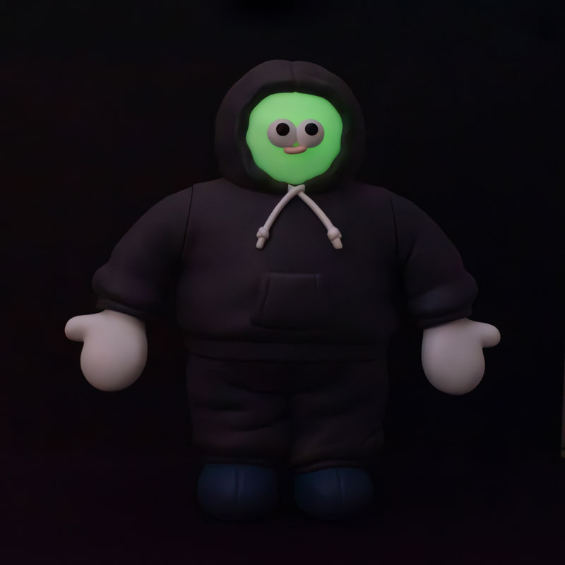 #3 スウェットを着たソフビのトモダチ！(ネイビー・ニットキャップ)