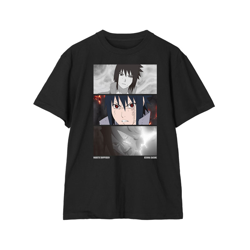 NARUTO-ナルト- 疾風伝 うちはサスケ 場面写Tシャツ レディース XL