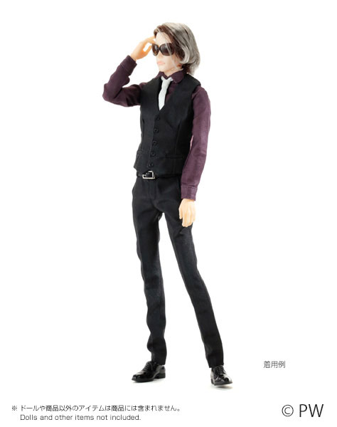 メンズストレートチップ ブラック (ドール用)