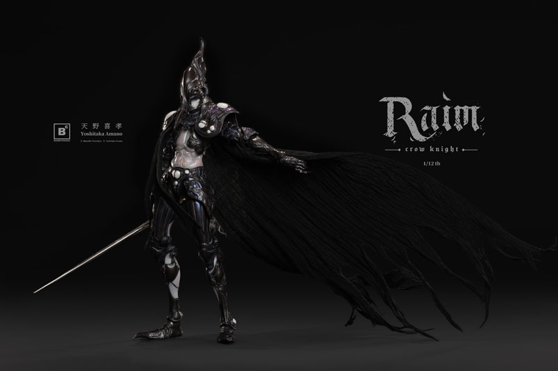 【特典】Beautiful Chemistry x 天野喜孝 クロウナイト - 鴉狩 Raim 1/12 完成品アクションフィギュア