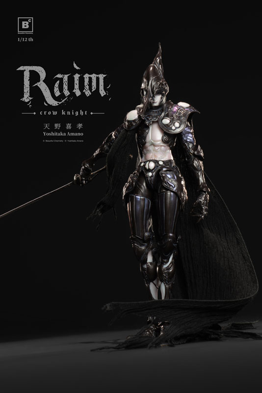 【特典】Beautiful Chemistry x 天野喜孝 クロウナイト - 鴉狩 Raim 1/12 完成品アクションフィギュア