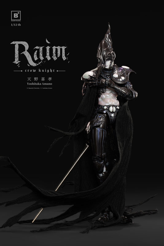 【特典】Beautiful Chemistry x 天野喜孝 クロウナイト - 鴉狩 Raim 1/12 完成品アクションフィギュア