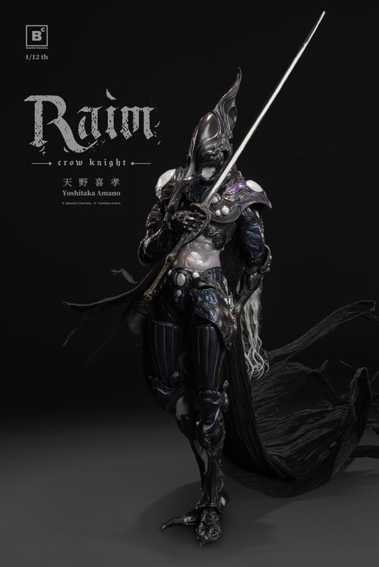 【特典】Beautiful Chemistry x 天野喜孝 クロウナイト - 鴉狩 Raim 1/12 完成品アクションフィギュア