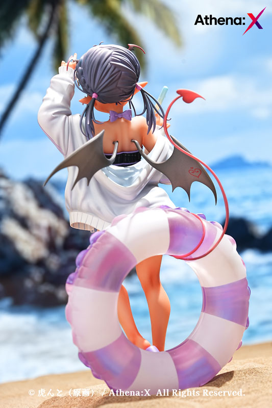 褐色サキュバスちゃん フィギュア 背面デザイン 虎んと氏デザイン