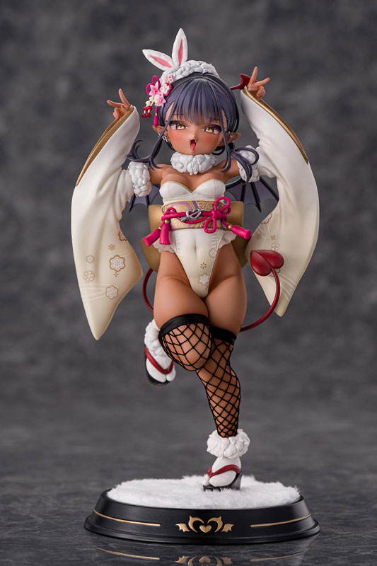 【特典】褐色サキュバスちゃん 晴れ着バニーVer. Illustrated by 虎んと 1/6 完成品フィギュア 通常版