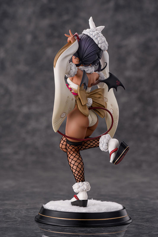 【特典】褐色サキュバスちゃん 晴れ着バニーVer. Illustrated by 虎んと 1/6 完成品フィギュア 通常版
