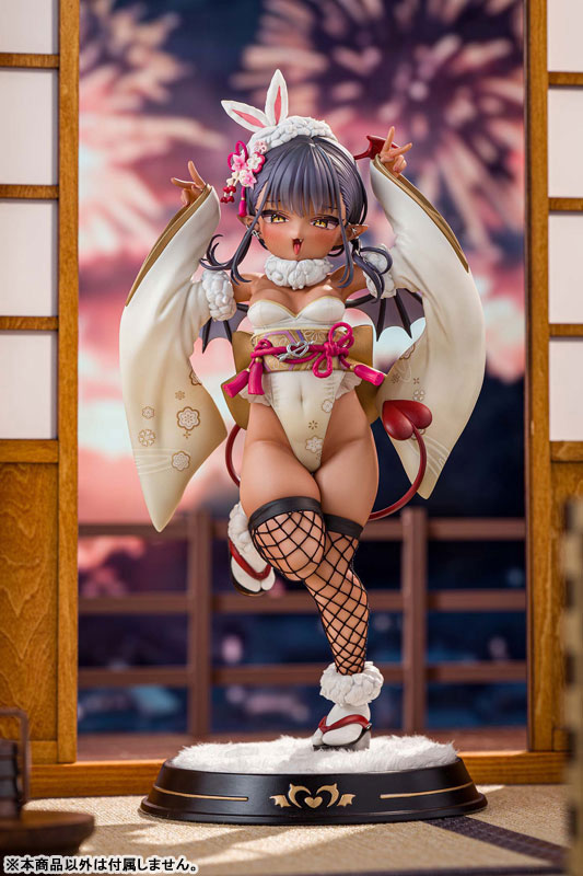 【特典】褐色サキュバスちゃん 晴れ着バニーVer. Illustrated by 虎んと 1/6 完成品フィギュア 豪華版