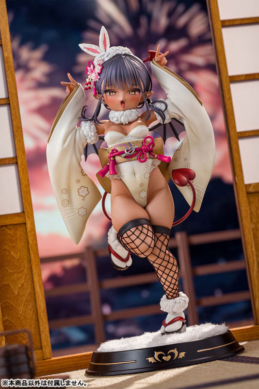 【特典】褐色サキュバスちゃん 晴れ着バニーVer. Illustrated by 虎んと 1/6 完成品フィギュア 豪華版