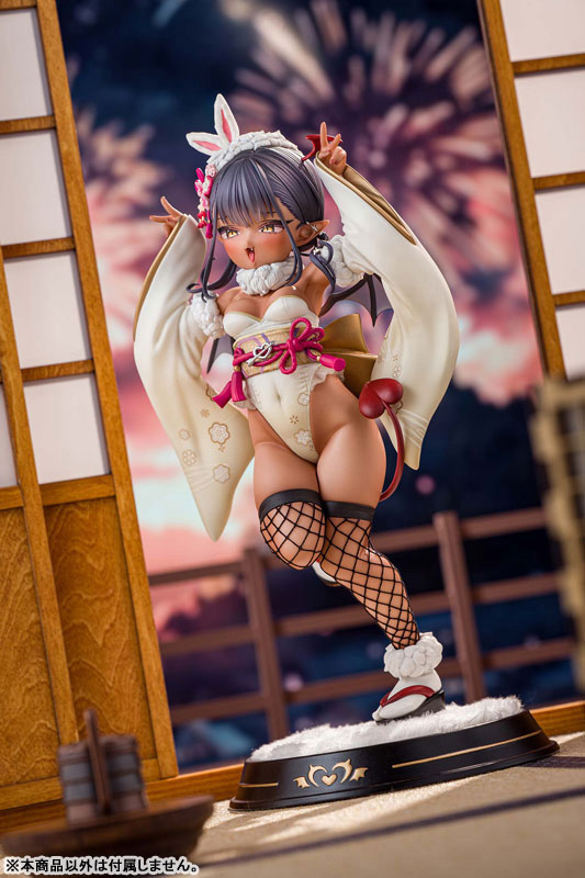 【特典】褐色サキュバスちゃん 晴れ着バニーVer. Illustrated by 虎んと 1/6 完成品フィギュア 豪華版