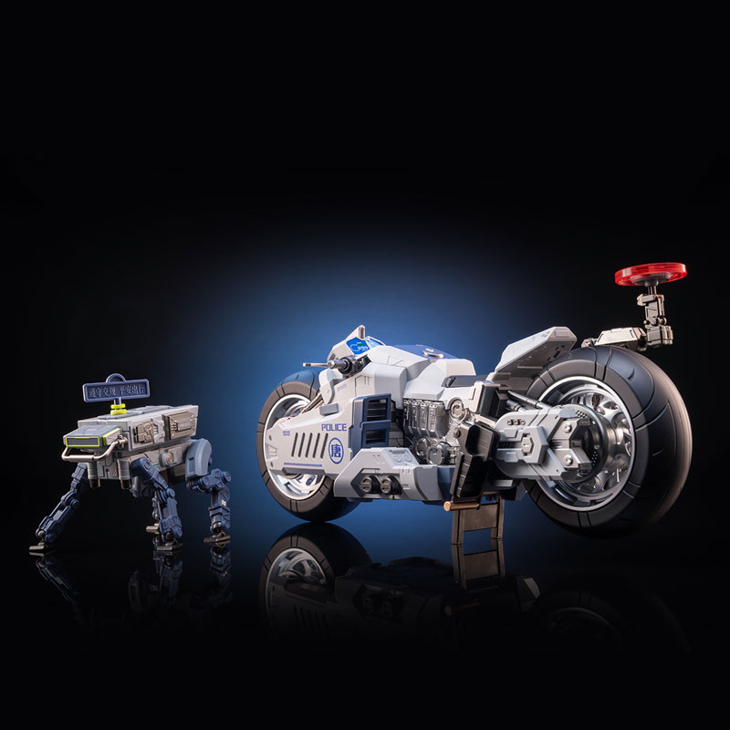 長安衛メカ・バイク 交通警察仕様 可動フィギュア[MOSHOWTOYS]《08月
