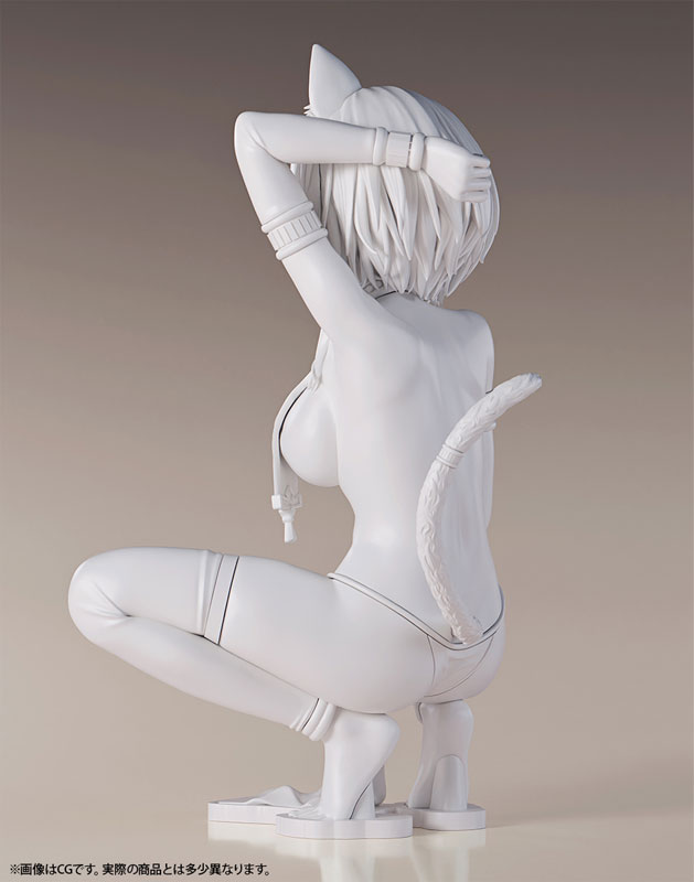 褐色猫娘 マウ 1/6 未塗装出力品 ガレージキット
