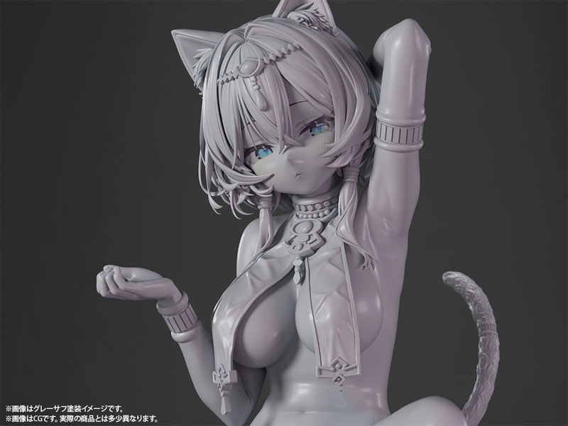 褐色猫娘 マウ 1/6 未塗装出力品 ガレージキット