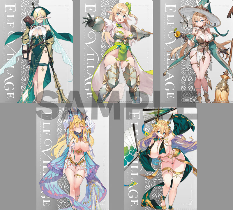 エルフ村クリアファイル Vol.1、2、3、4、5 全25種類コンプリートセット 限定販売】エルフ村 クリアファイル5枚セット Vol.4[ホビージャパン