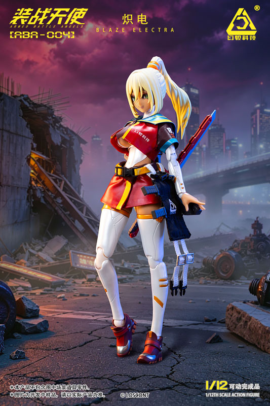 装戦天使(アームド・バトル・エンジェルズ)シリーズ ABA-004 熾電(ブレイズエレクトラ) 1/12スケール可動フィギュア