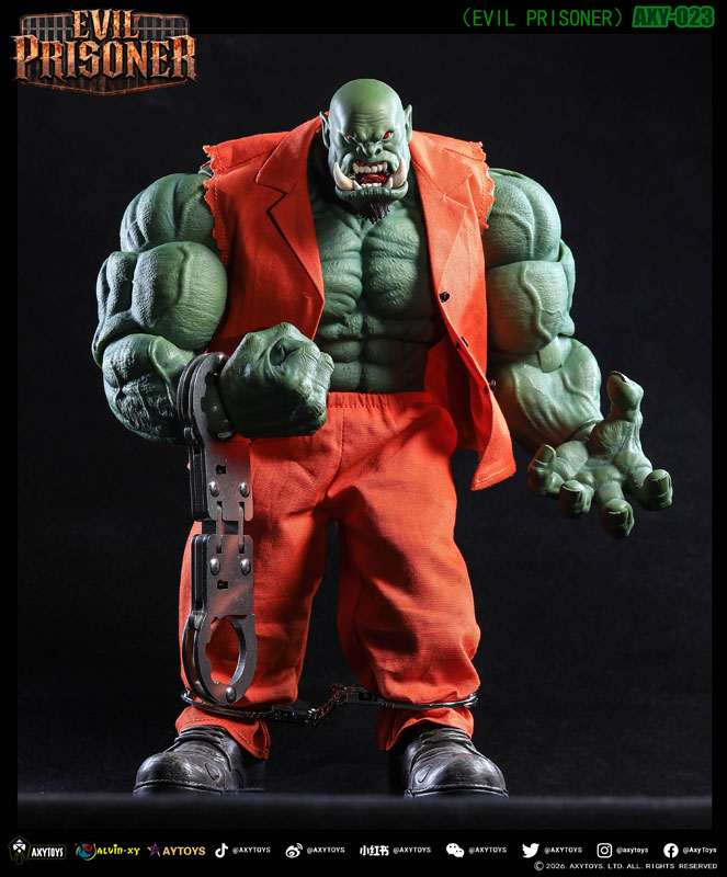 EVIL PRISONER(イーブルプリズナー) 1/12スケール可動フィギュア AXY-023 緑色