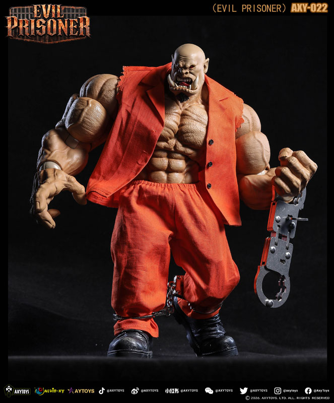 EVIL PRISONER(イーブルプリズナー) 1/12スケール可動フィギュア AXY-022 肌色