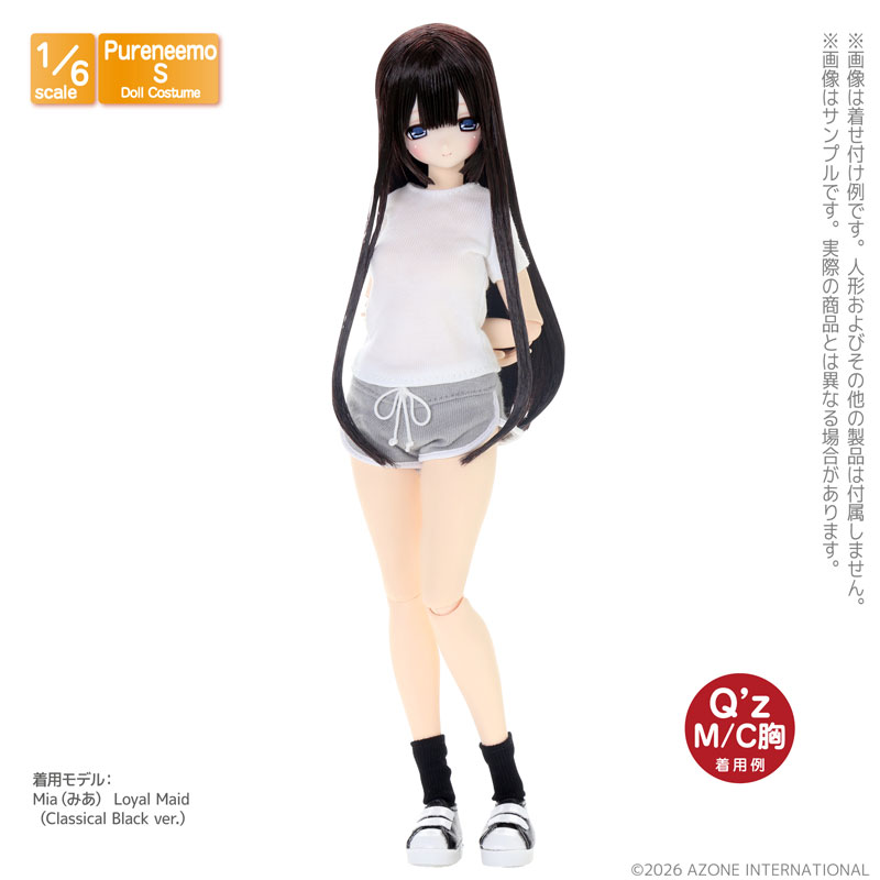 1/6 PNS コットンTシャツII ホワイト (ドール用)