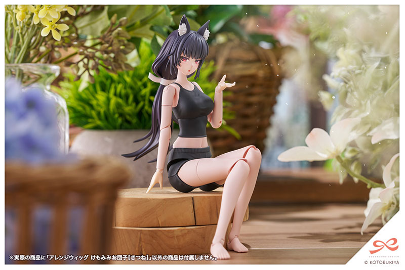 創彩少女庭園 アレンジウィッグ けもみみお団子[きつね] 1/10 プラモデル