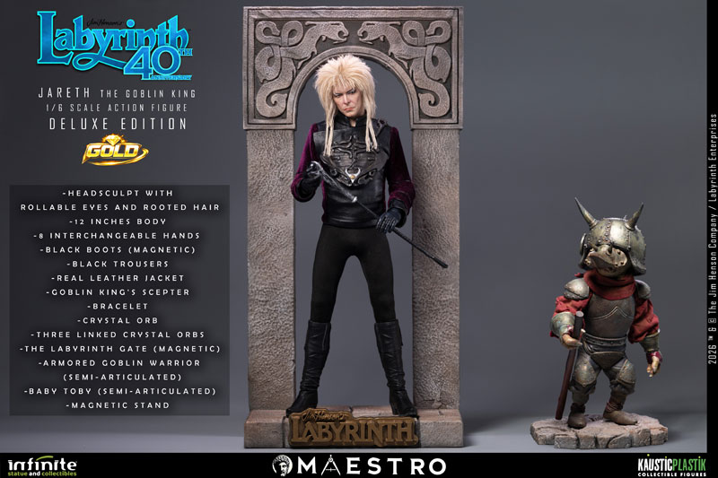 ラビリンス/ ジャレス ザ・ゴブリンキング 1/6 アクションフィギュア DELUXE GOLD ed.