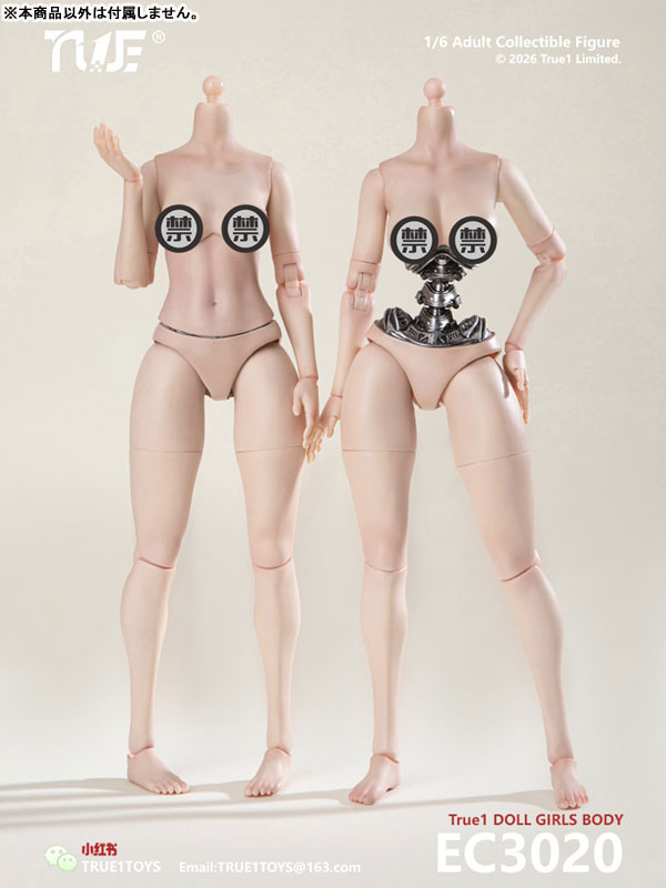 1/6 セミメカニカル 女性素体 白肌 ミディアムバスト