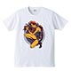 EVANGELION×STREET ART 3 Rockin’Jelly Bean ミサト Ｔシャツ/ホワイト -L（新世紀エヴァンゲリオン）