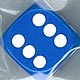 6面ダイス さいころ16ミリ 青