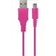 3DS/3DS LL用 CYBER・USB充電ロングケーブル3m ピンク