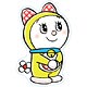 藤子・F・不二雄キャラクターズ ダイカットステッカー (4)ドラえもん／ドラミ