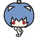 EVANGELION micro macro ラバーストラップ B：レイ
