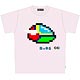 ファンタジーゾーン でか ドット ワンポイントステッチ Tシャツ ライトピンク S