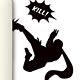 NINJA SLAYER REMOVABLE WALL STICKER トビゲリ ウォールステッカー