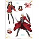 Fate/Stay night きゃらぺた 凛+アーチャー Mサイズ