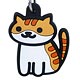 ねこあつめ 3WAYラバーストラップ しろちゃとらさん/おすわり