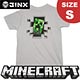マインクラフト Tシャツ クリーパーインサイド/SILVER Sサイズ