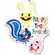 Happy Tree Friends デカアクリルキーホルダー カドルス＆ペチュニア＆ギグルス