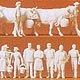 1/87 欧州田園風景の人々52体+家畜50匹＆アクセサリー・HOゲージサイズ プラモデル