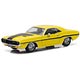 1/43 GreenLight Exclusives - 1970 Dodge Challenger R/T - Yellow with Black Stripes